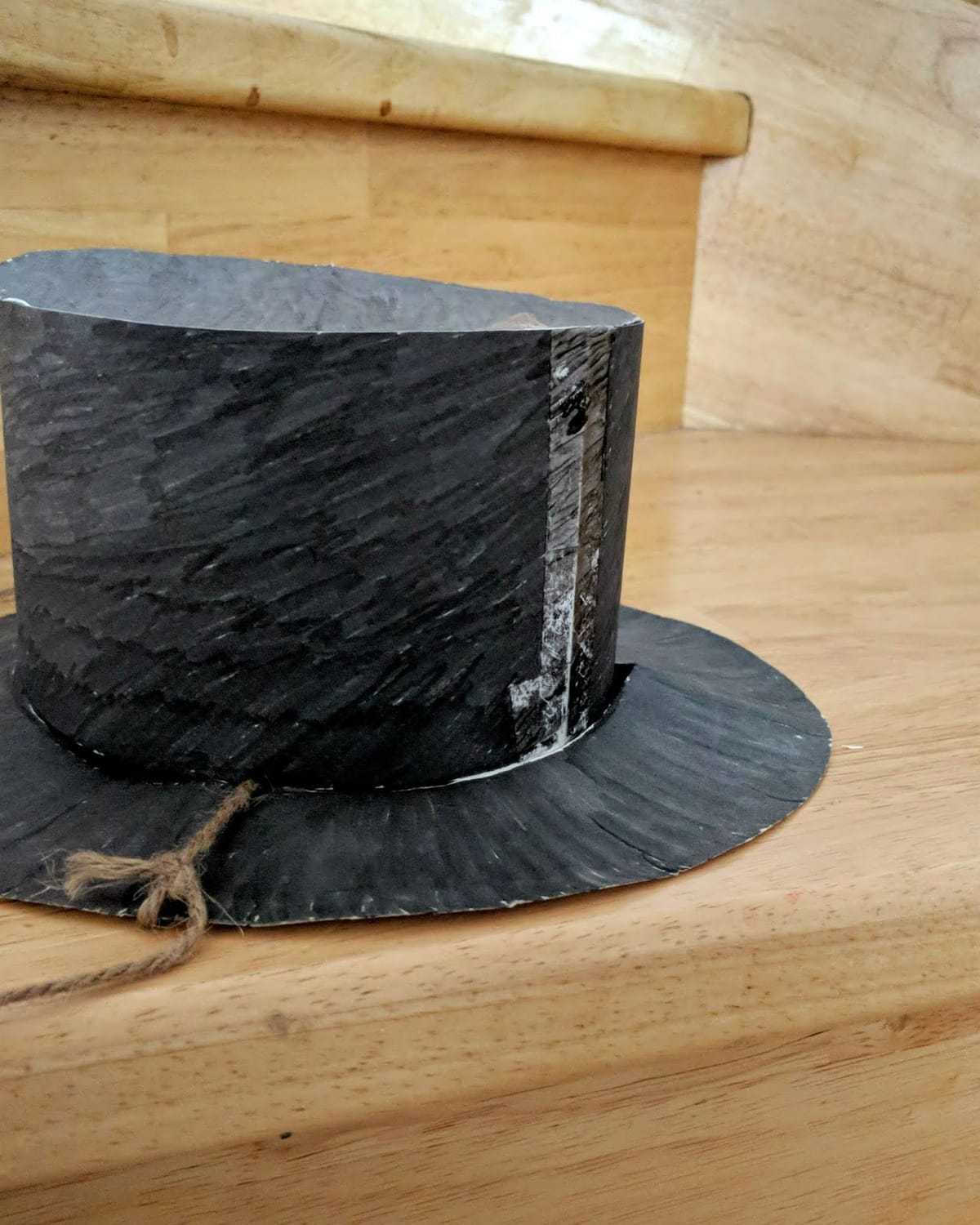 Finished paper plate hat