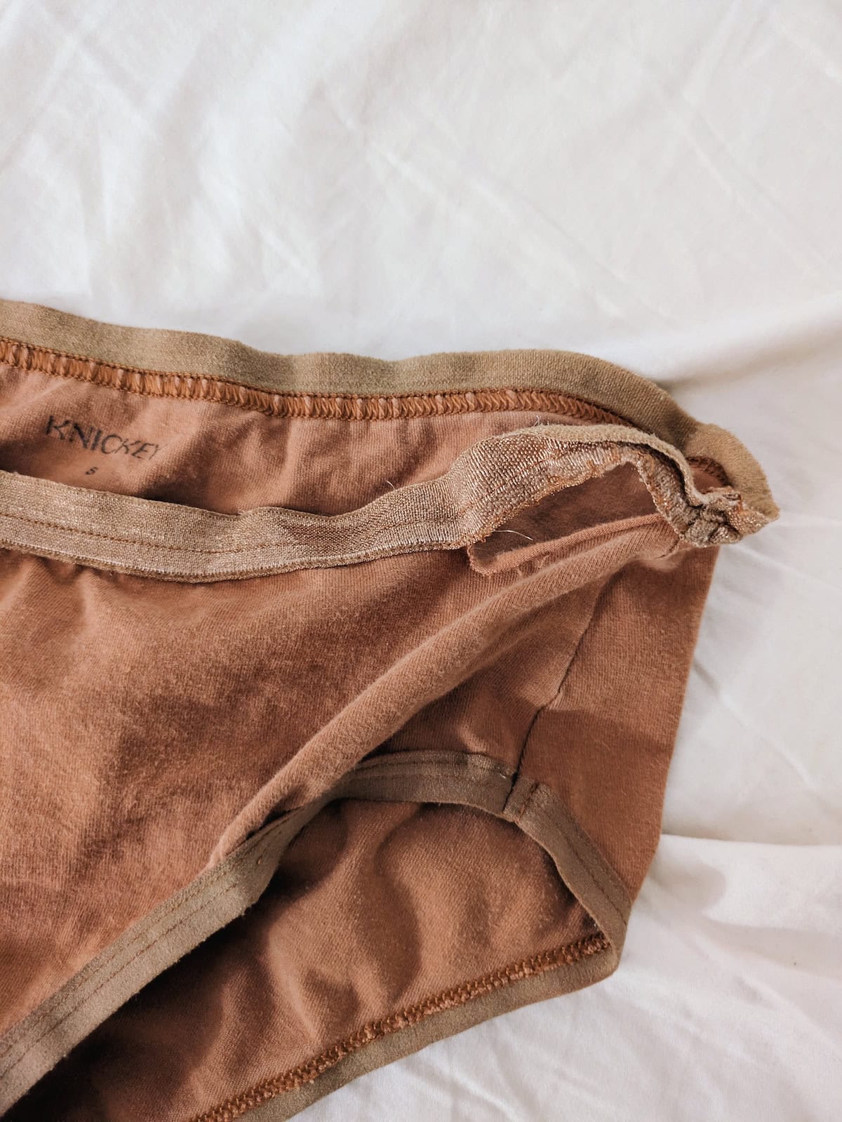 Broken waistband of my Subset underwear after 3 years