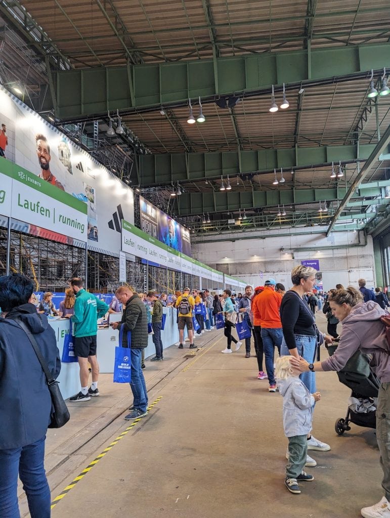 Bib pickup at the Berlin Marathon expo
