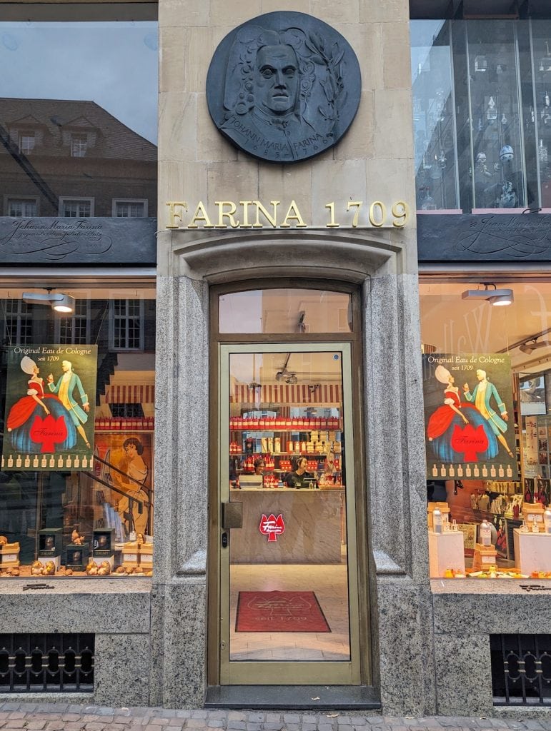Storefront of the Fragrance Museum Farina-House