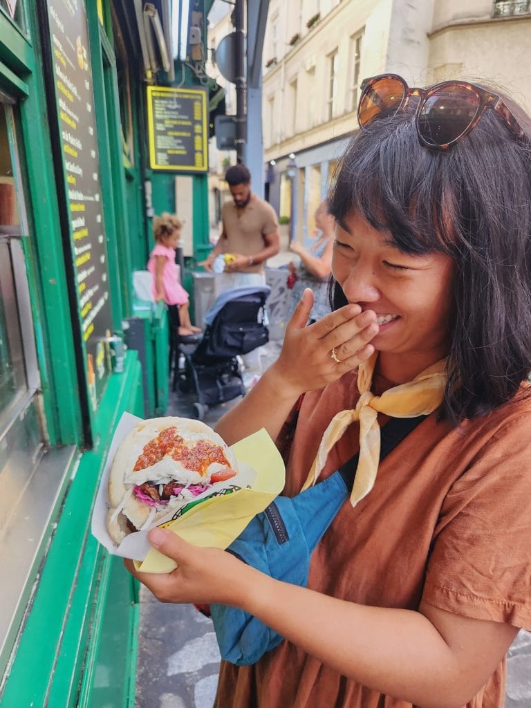 Me getting emotional over my falafel pita