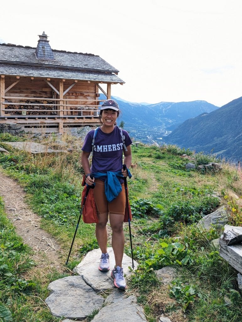 Me at the sheep farm in Chamonix