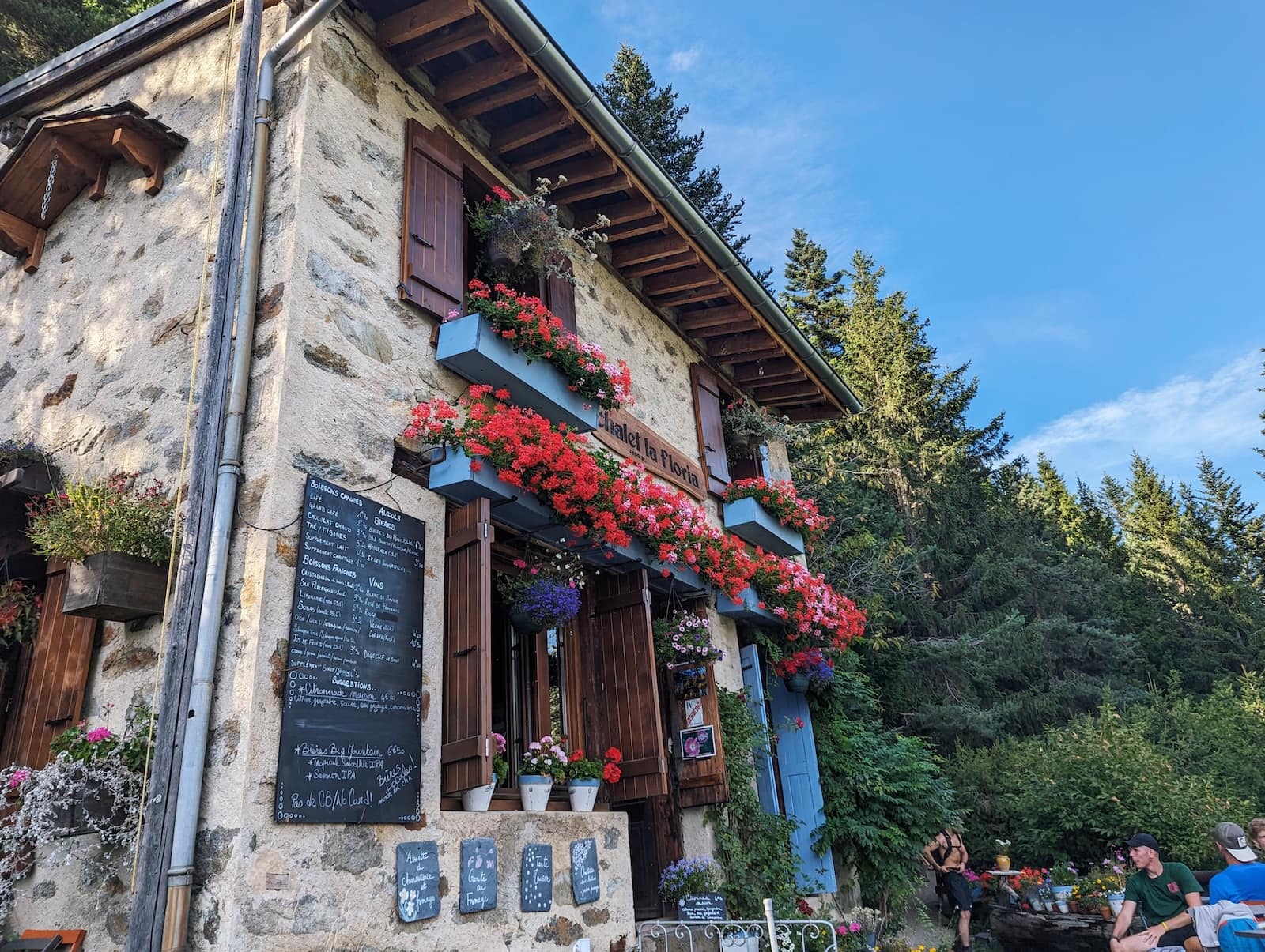 Flower-covered chalet
