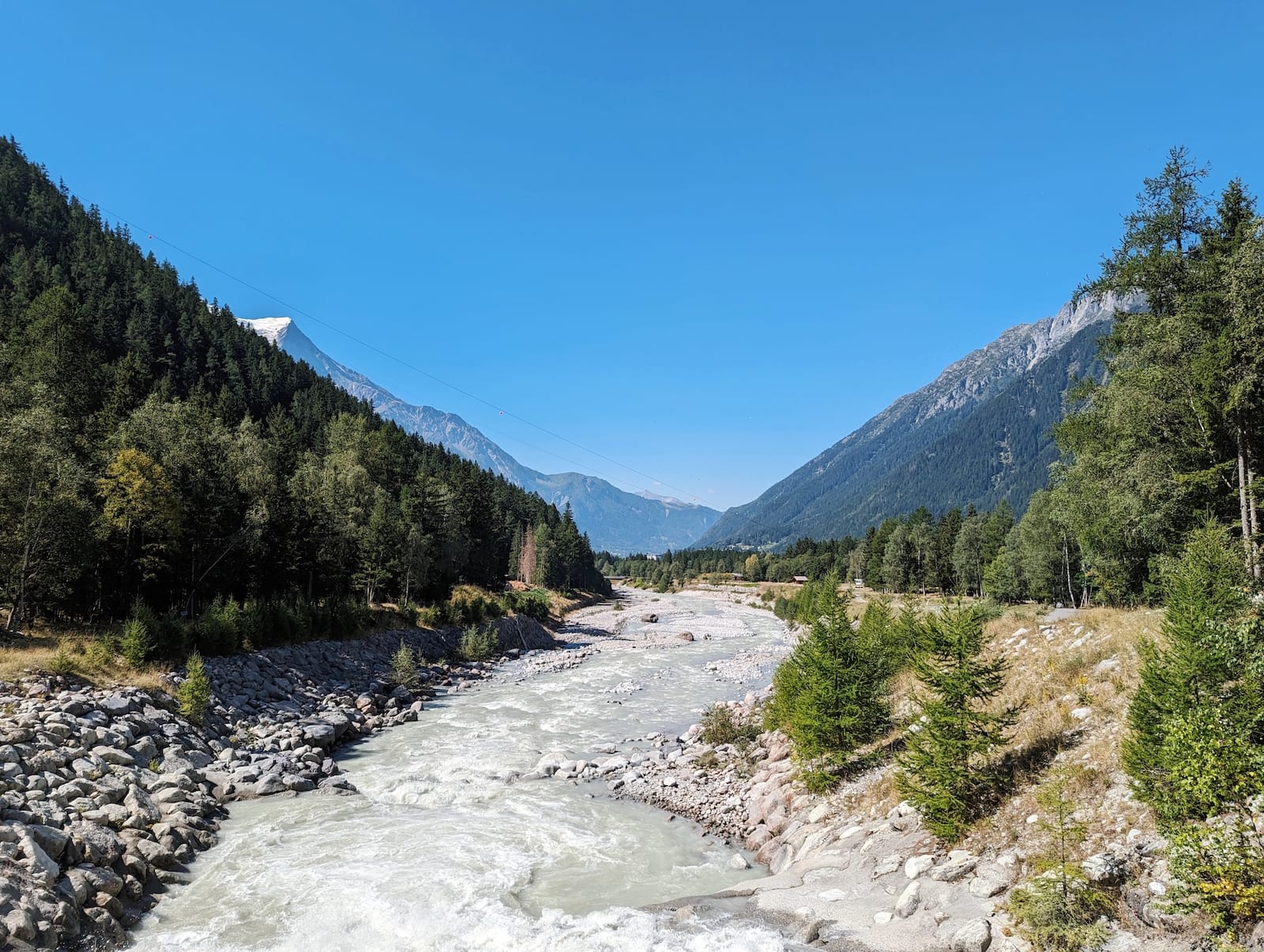 View over the fast river
