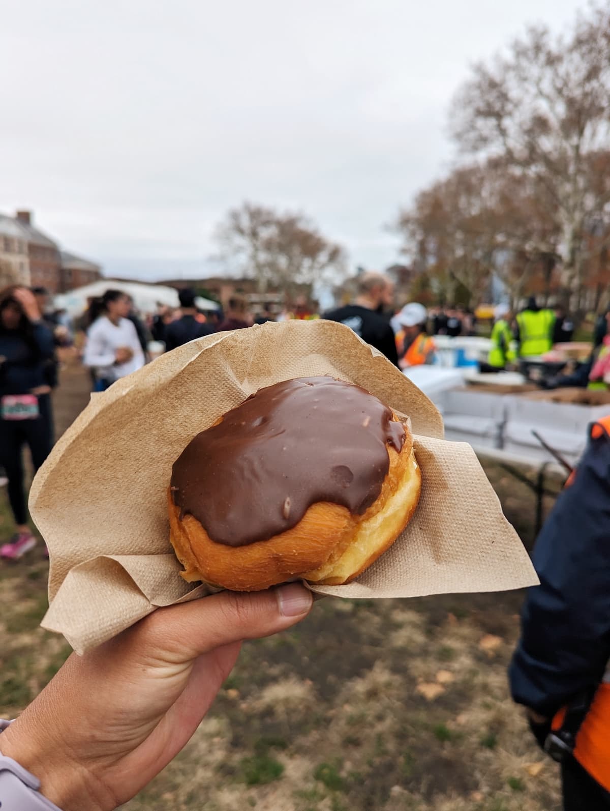 Boston Creme donut at the end of the 10k