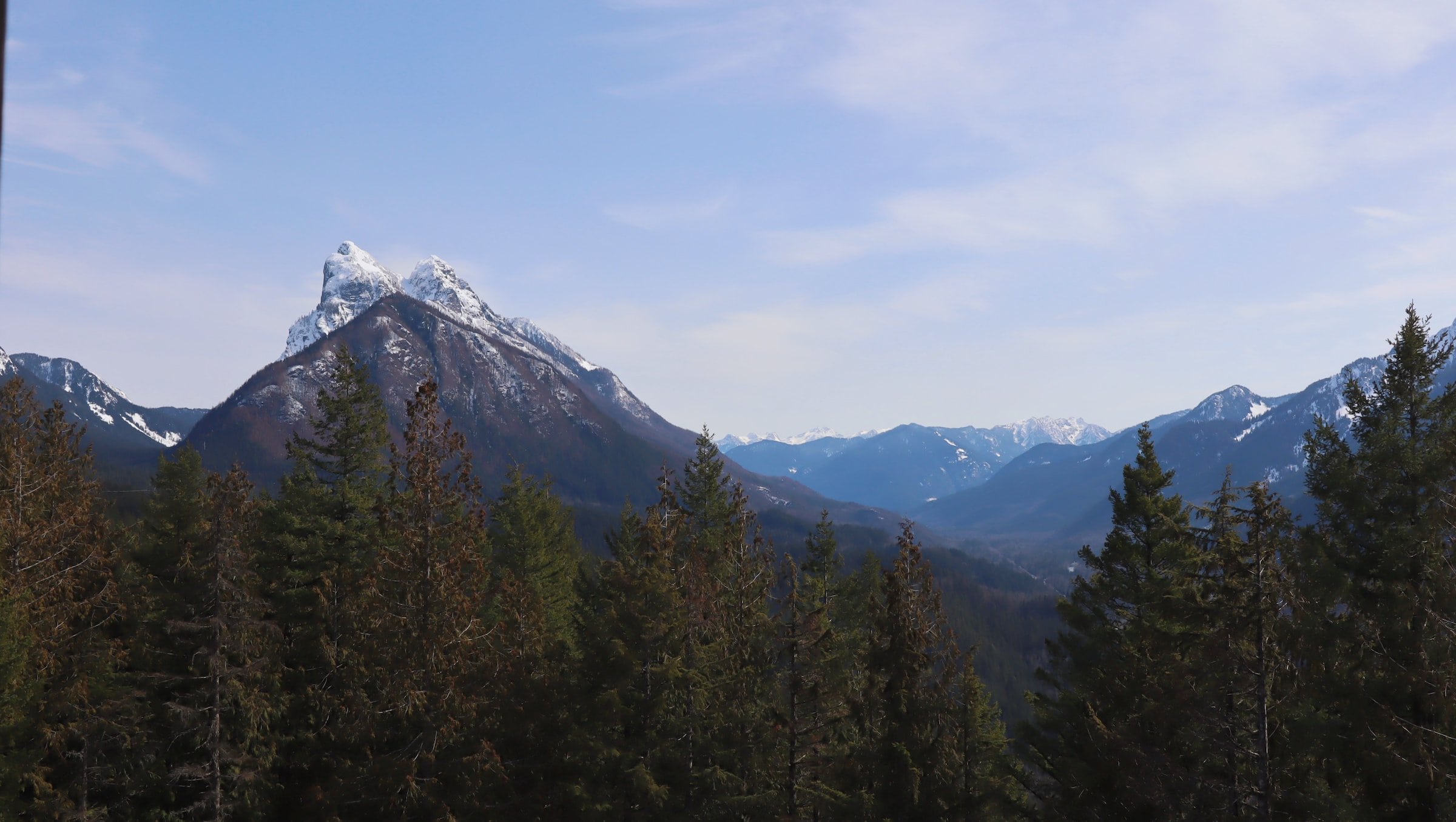 View of the mountains from Heybrook Lookout