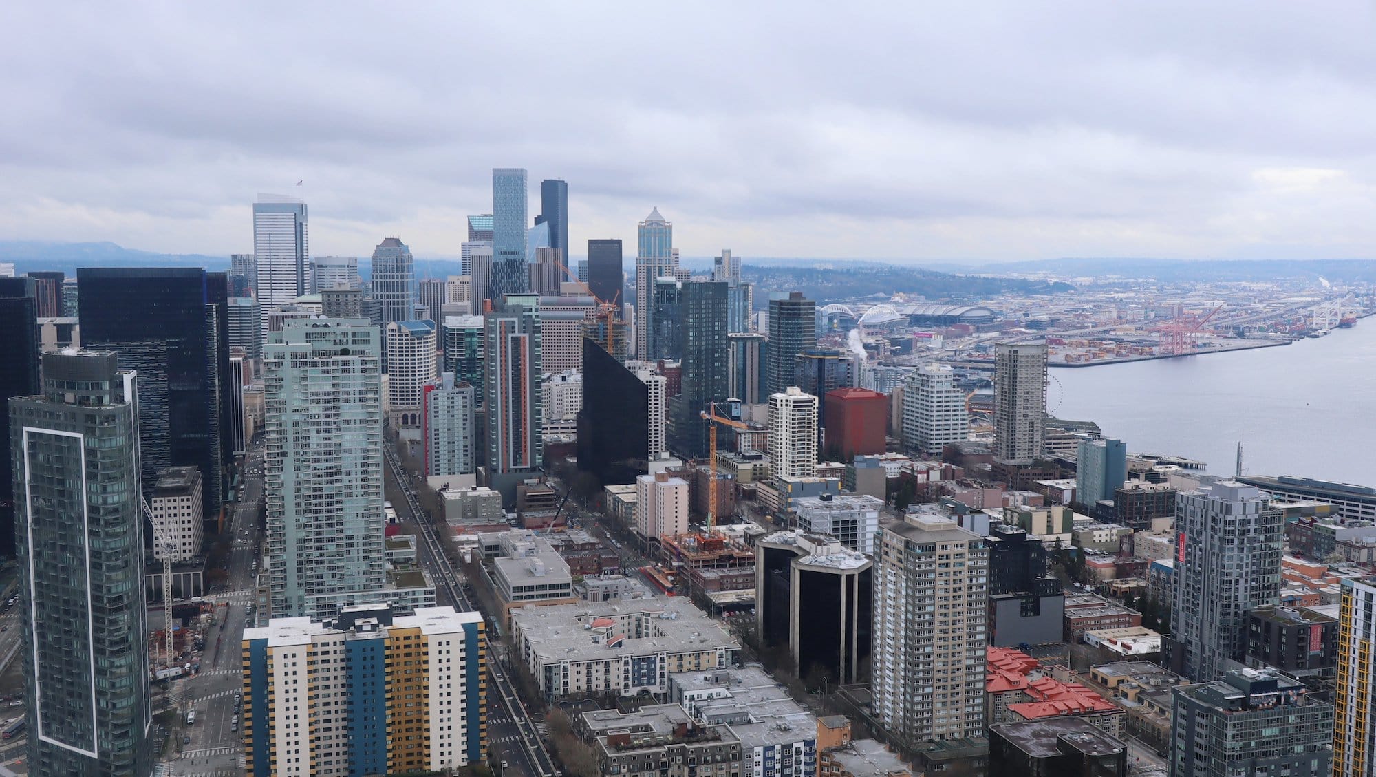 View of Seattle through the Space Needle