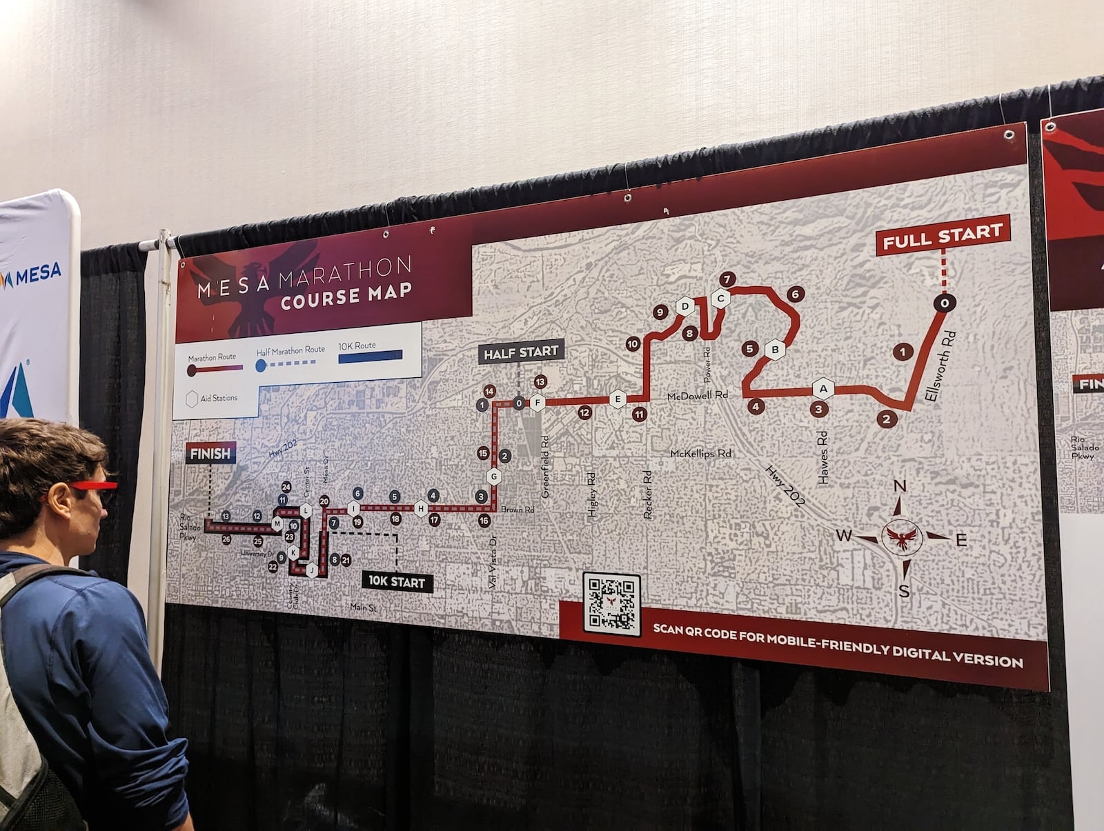 Mesa Half Marathon course map at the expo