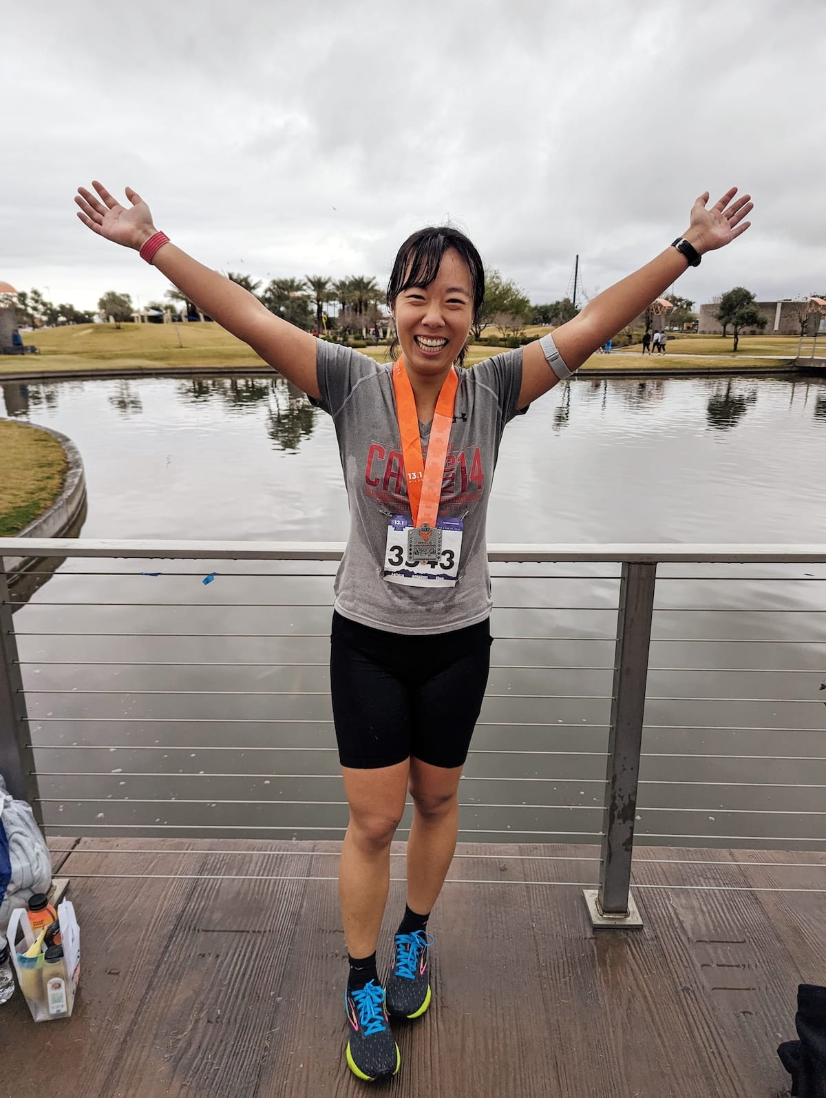 Me in the finish area of the Mesa Marathon
