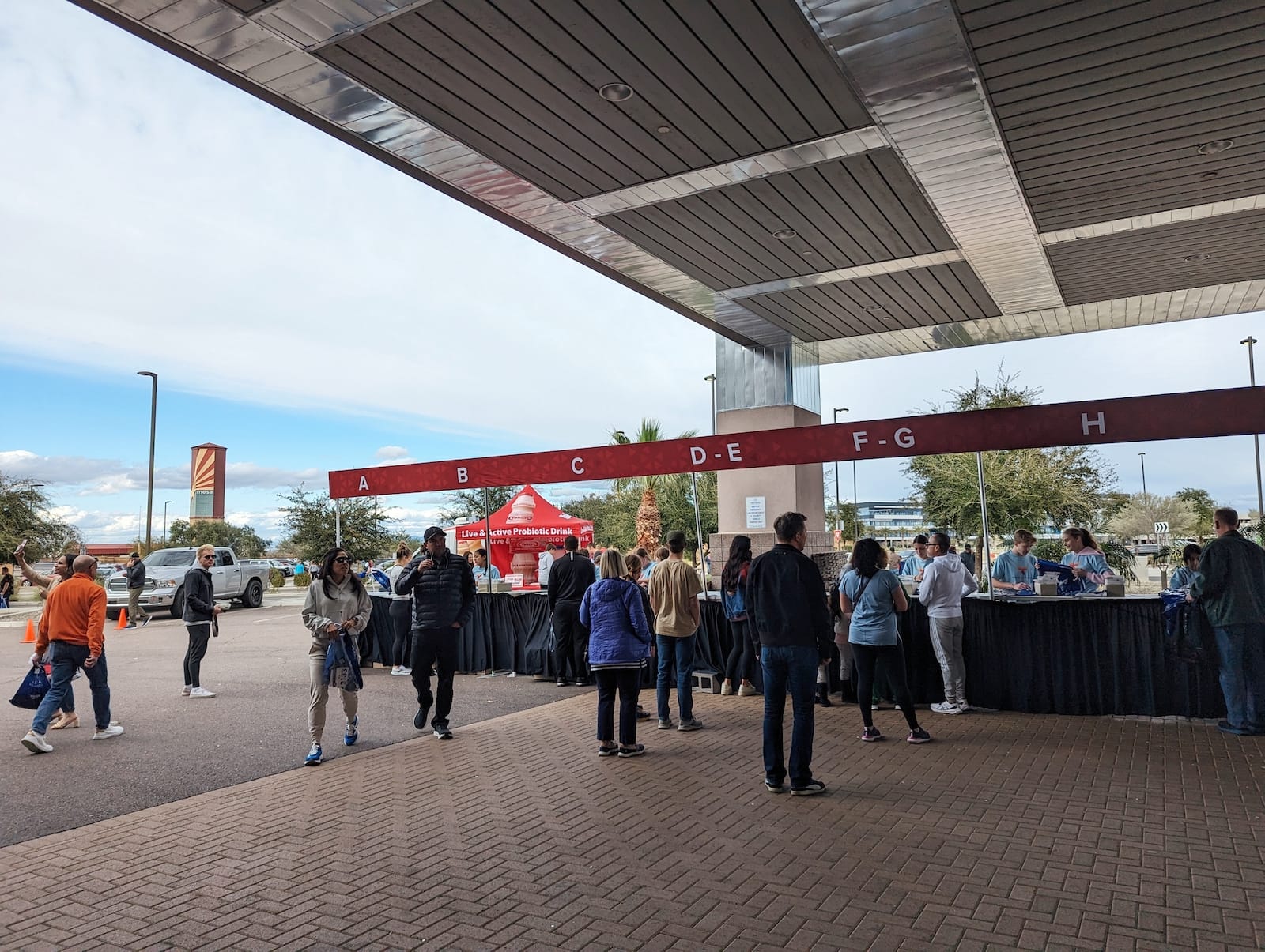 Packet pickup at the Mesa Marathon