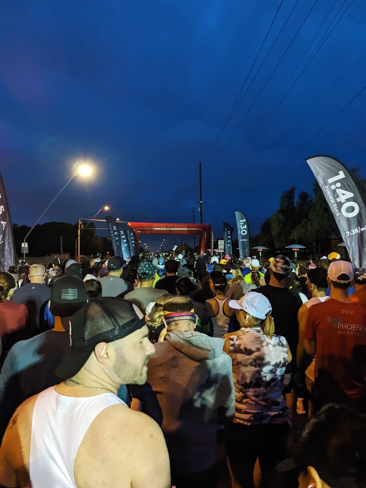 Start line of Mesa Half Marathon