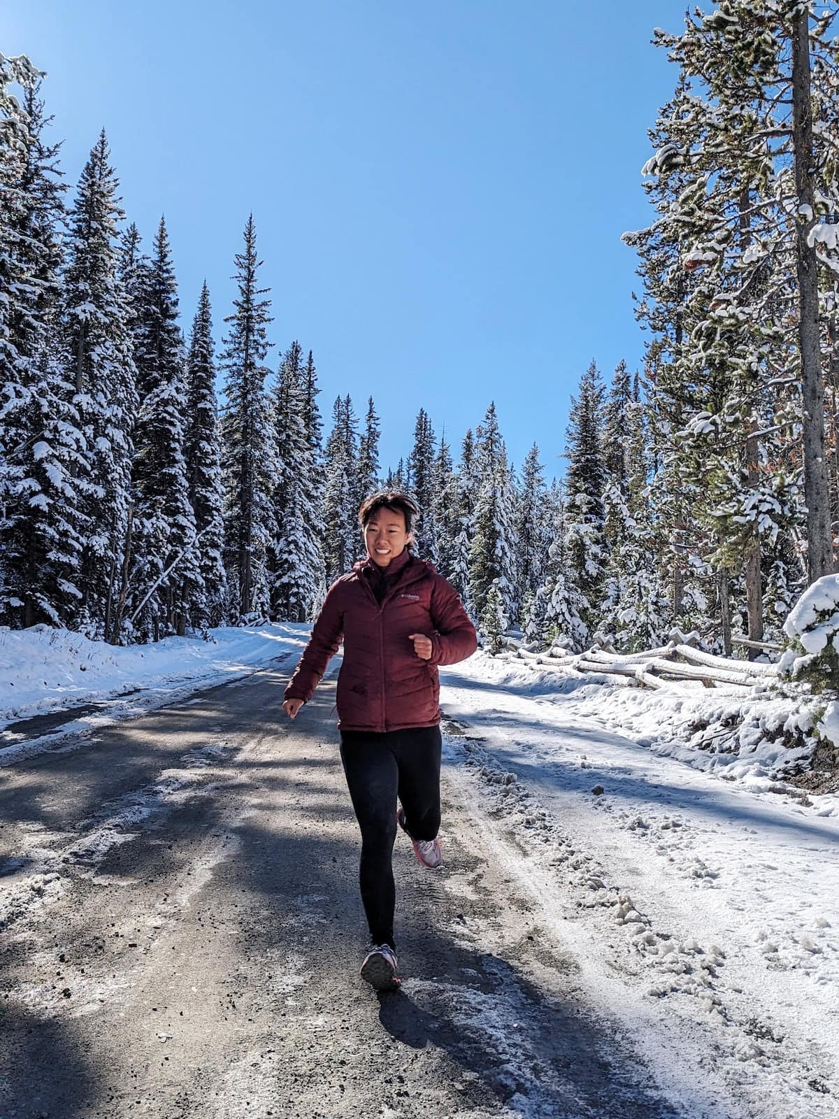 Me running on Trail Creek Road