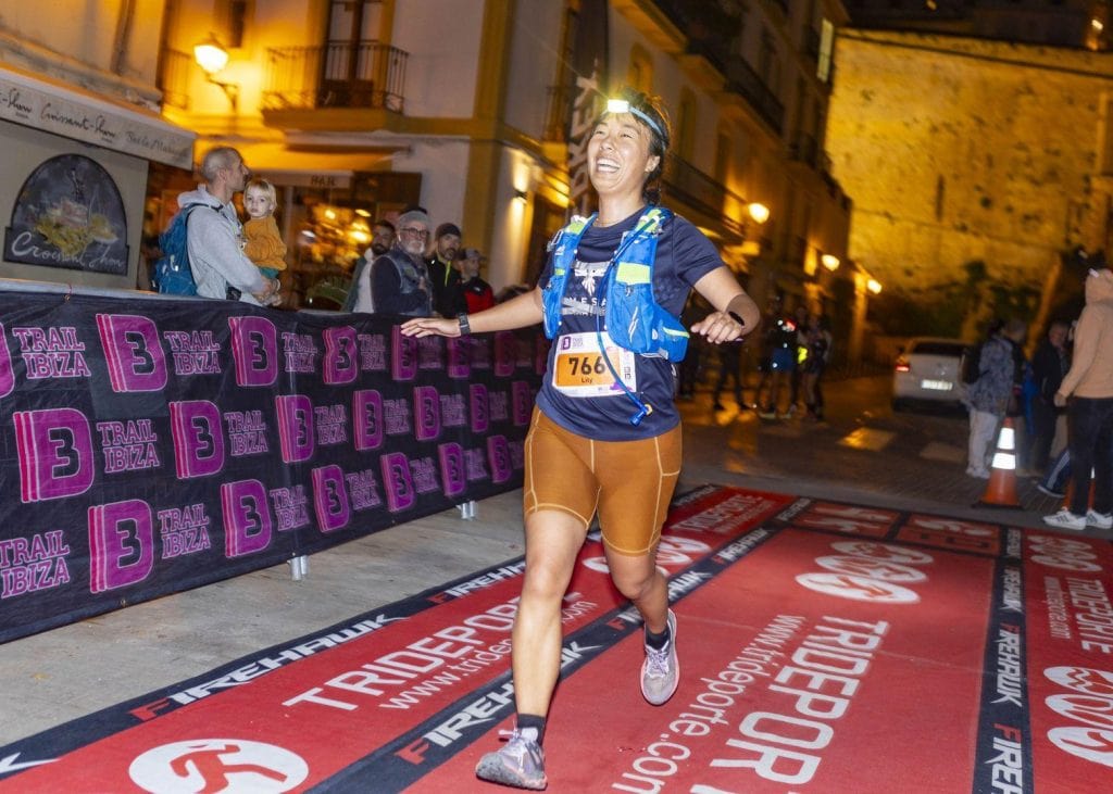 Me finishing the first day of the 3 Dias Trail Ibiza 10k