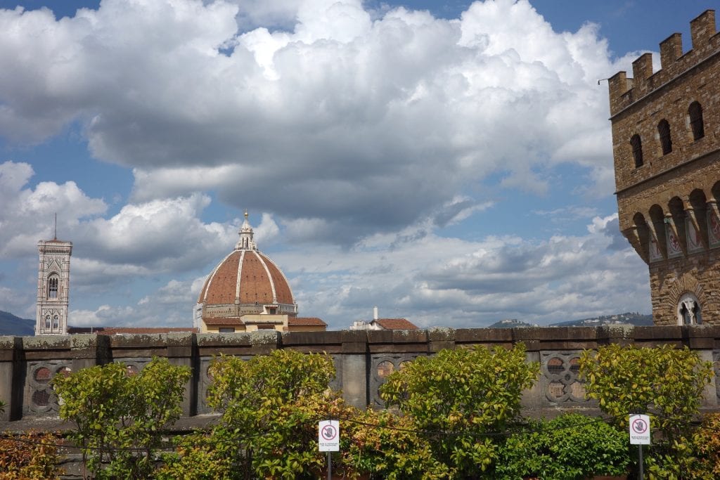 View of the Duomo from the balcony of Uffizi