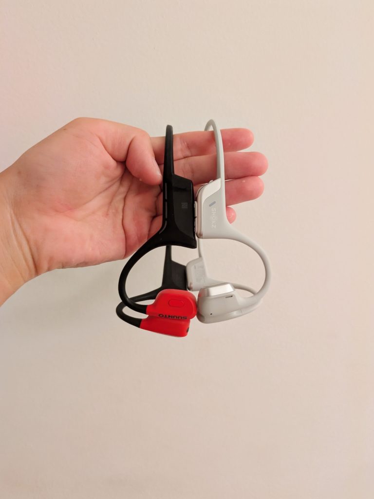 Side by side of Shokz OpenRun Pro 2 and Suunto Wing