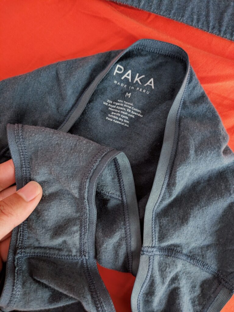 Closeup of PAKA underwear