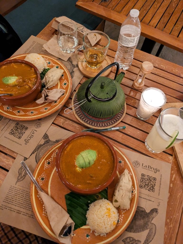 Vegan pepian at La Bruja in Antigua