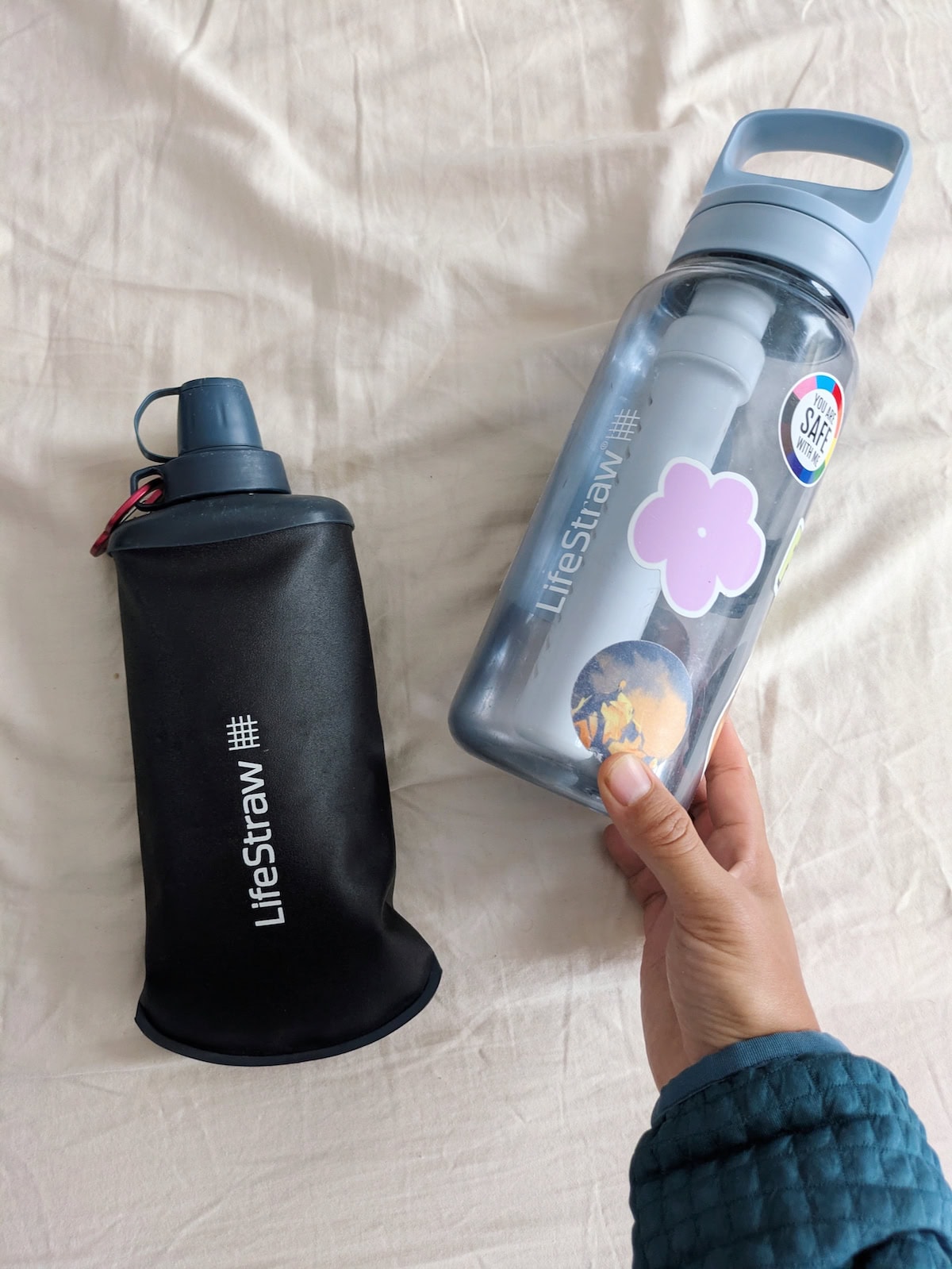 Lifestraw Squeeze bottle and Go bottle