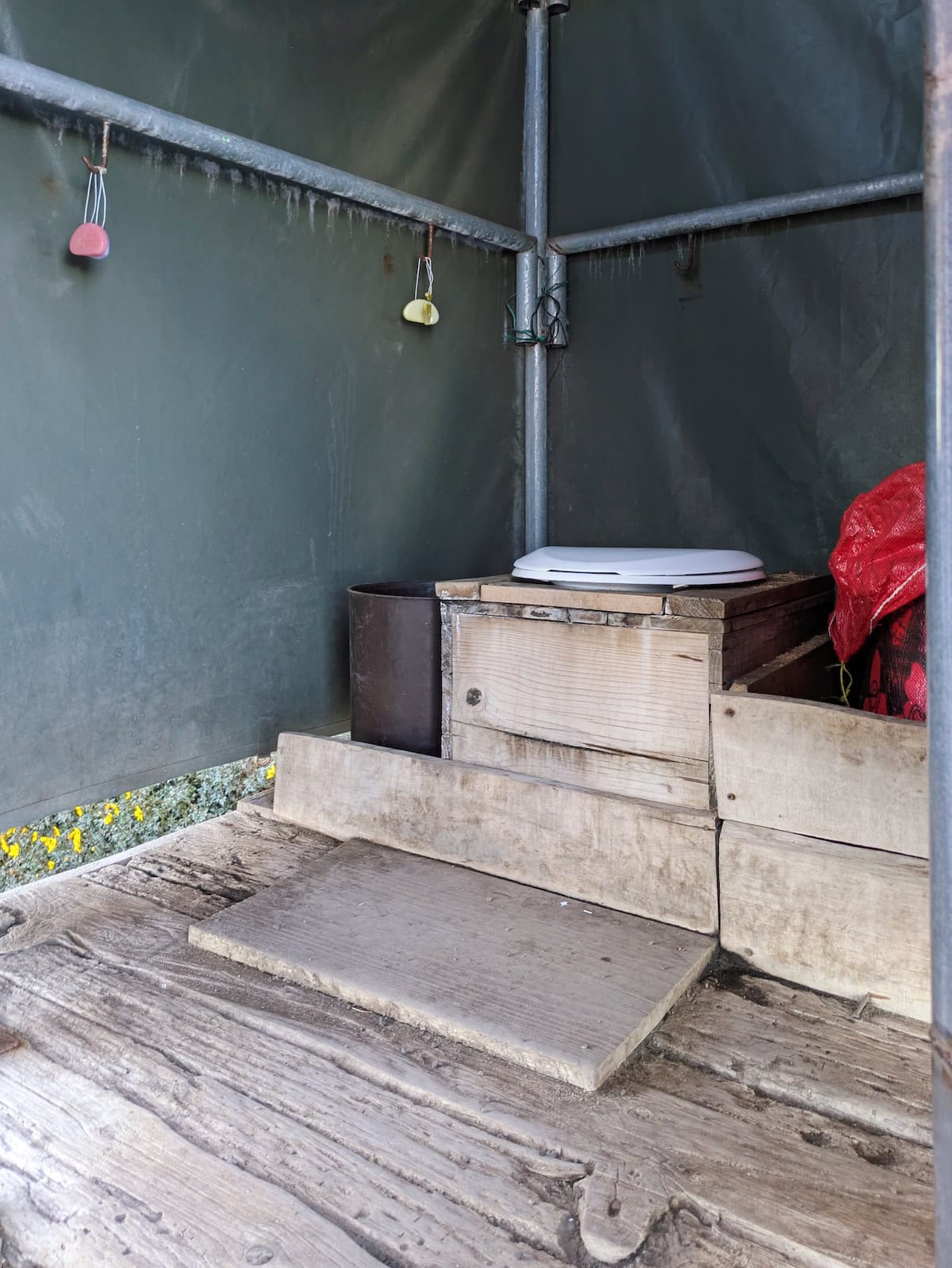 Outhouses on the Acatenango hike