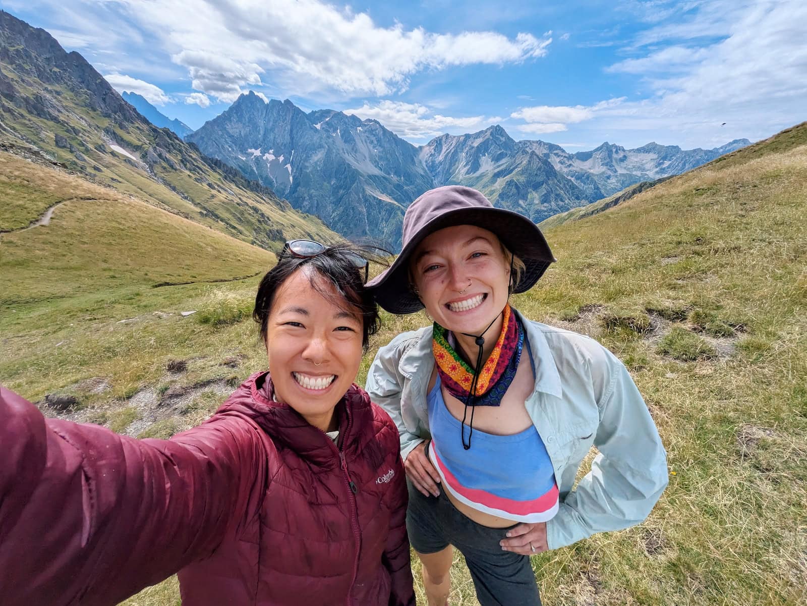 Me and Tessa taking a selfie at the peak of day 10