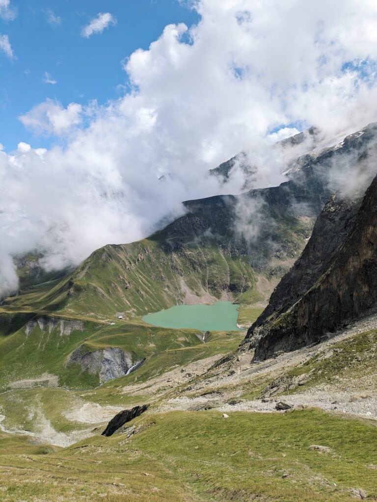 View of Lac de la Muzelle from above