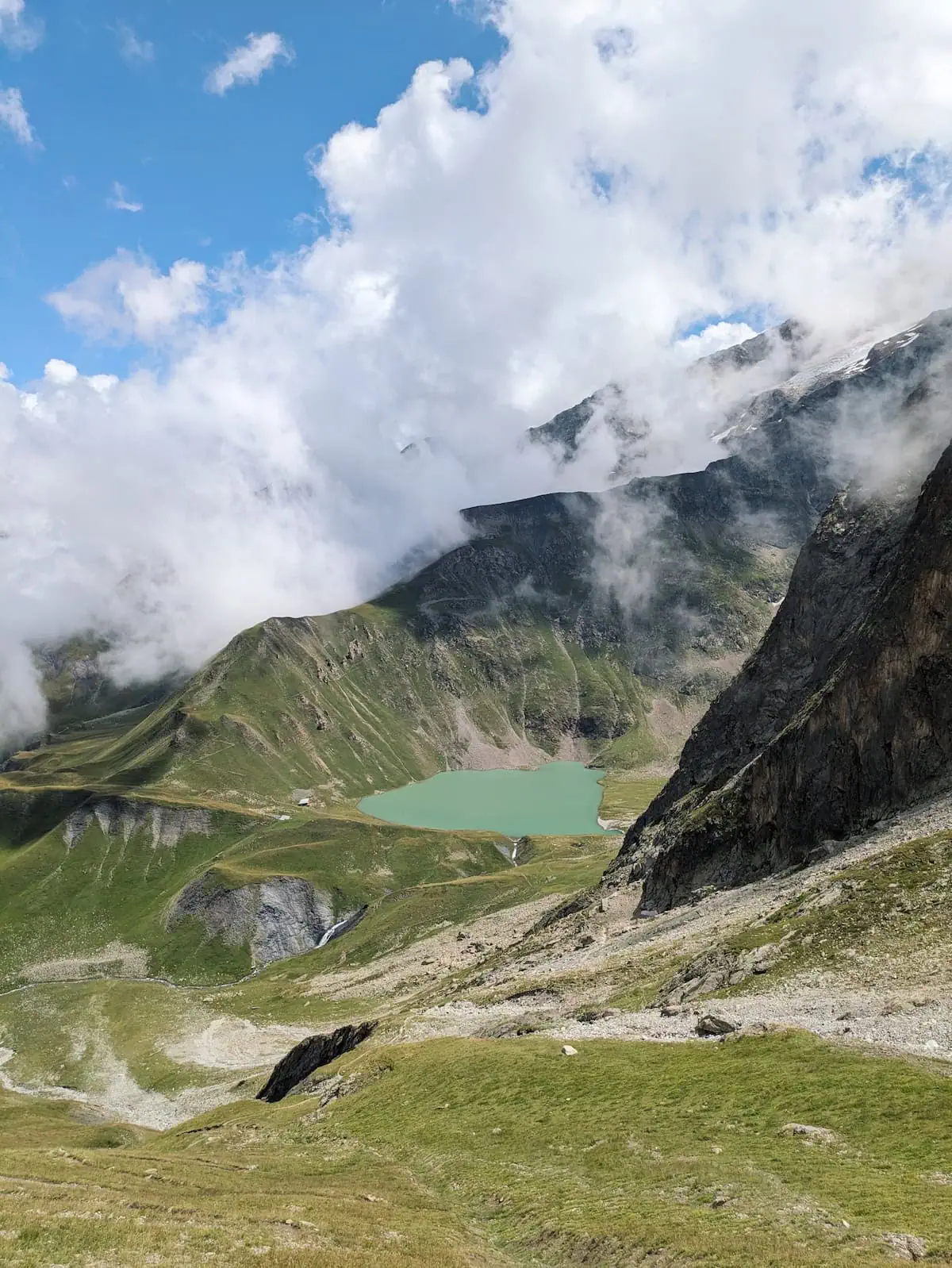 View of Lac de la Muzelle from above
