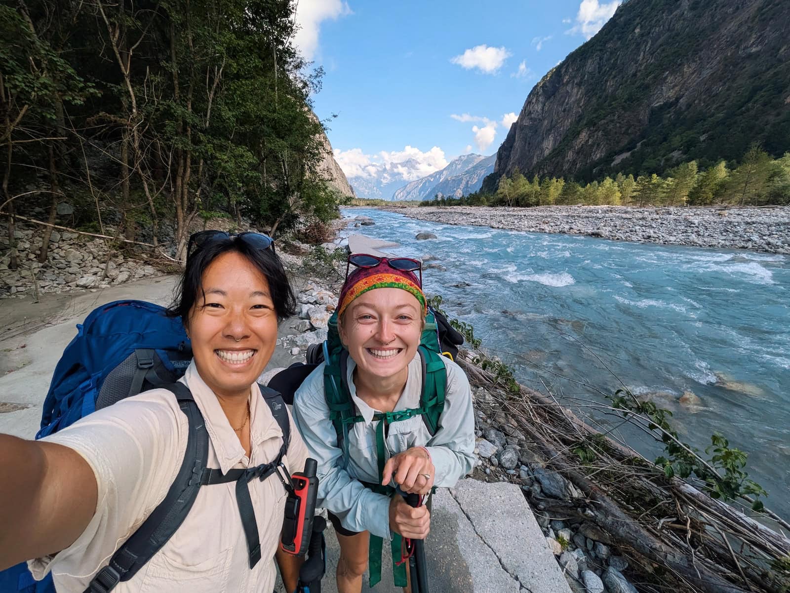 Me and Tessa by the stream