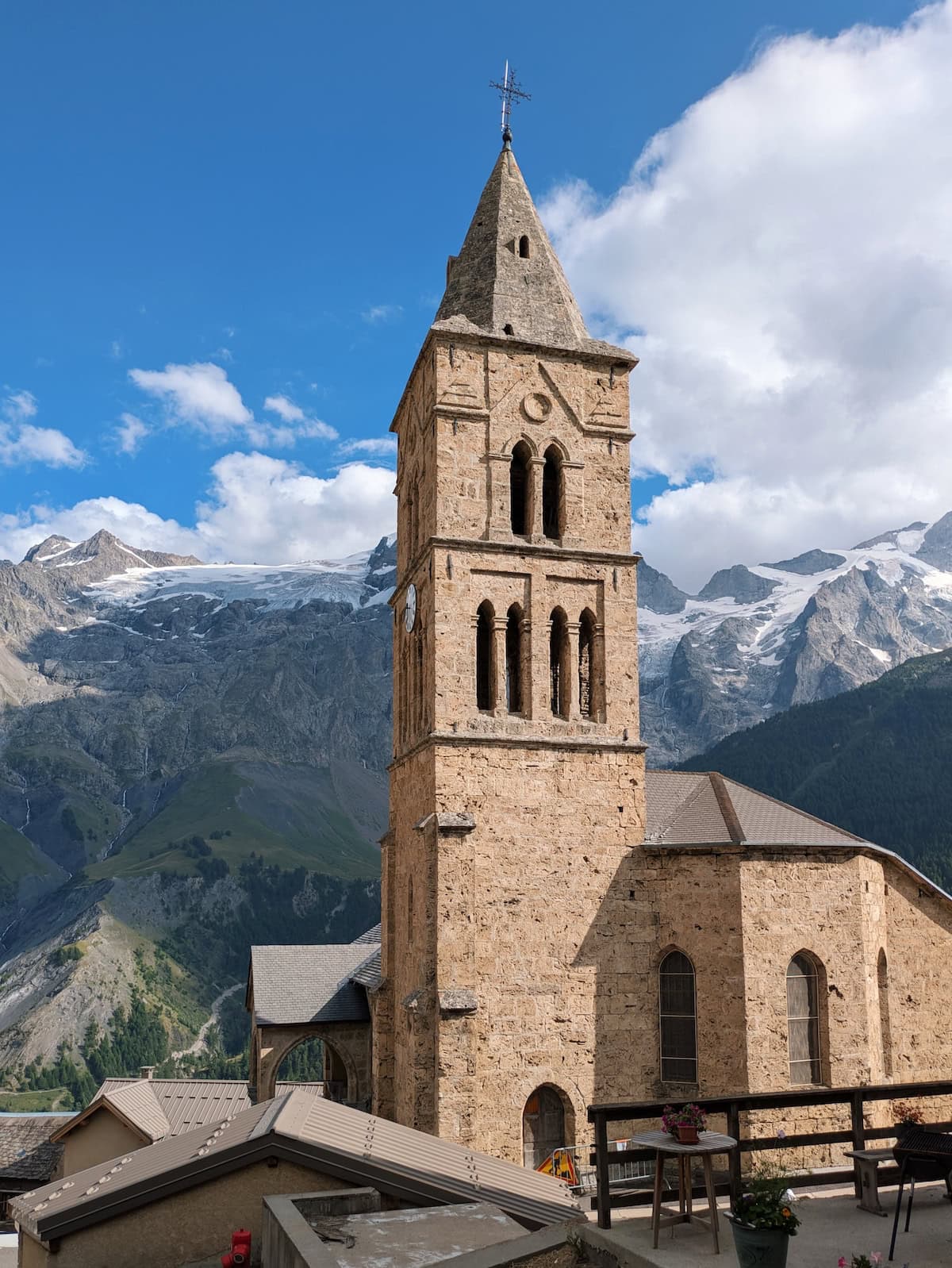 The church in La Grave, France