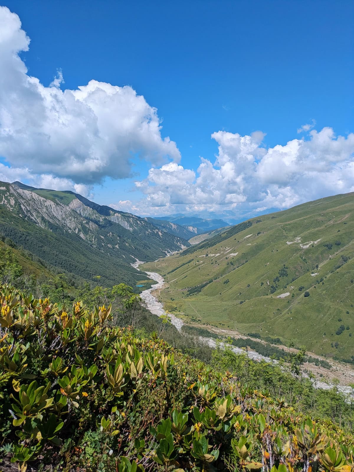 View from the peak of Mestia to Ushguli Day 3