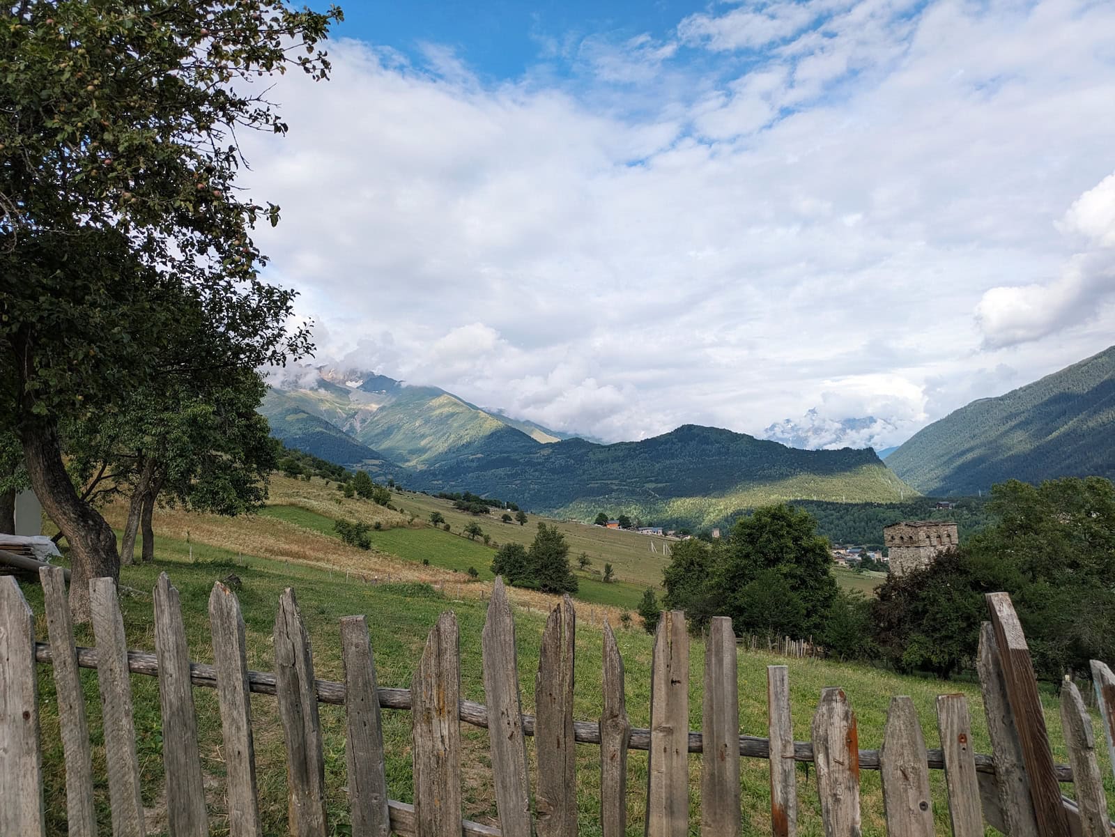 View from a road in Mestia