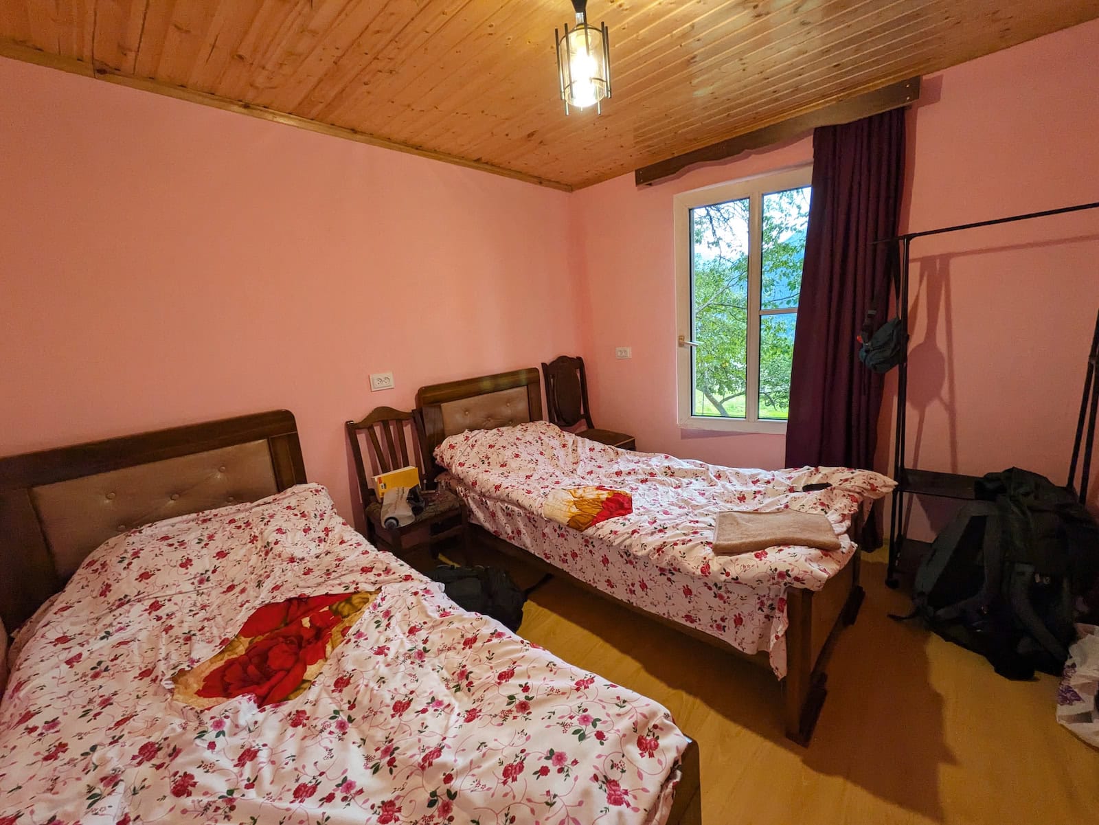 Room at Shorena's Homestay with two twin beds