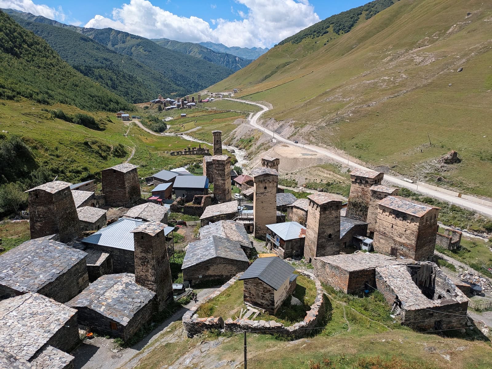 View from the tower in Ushguli