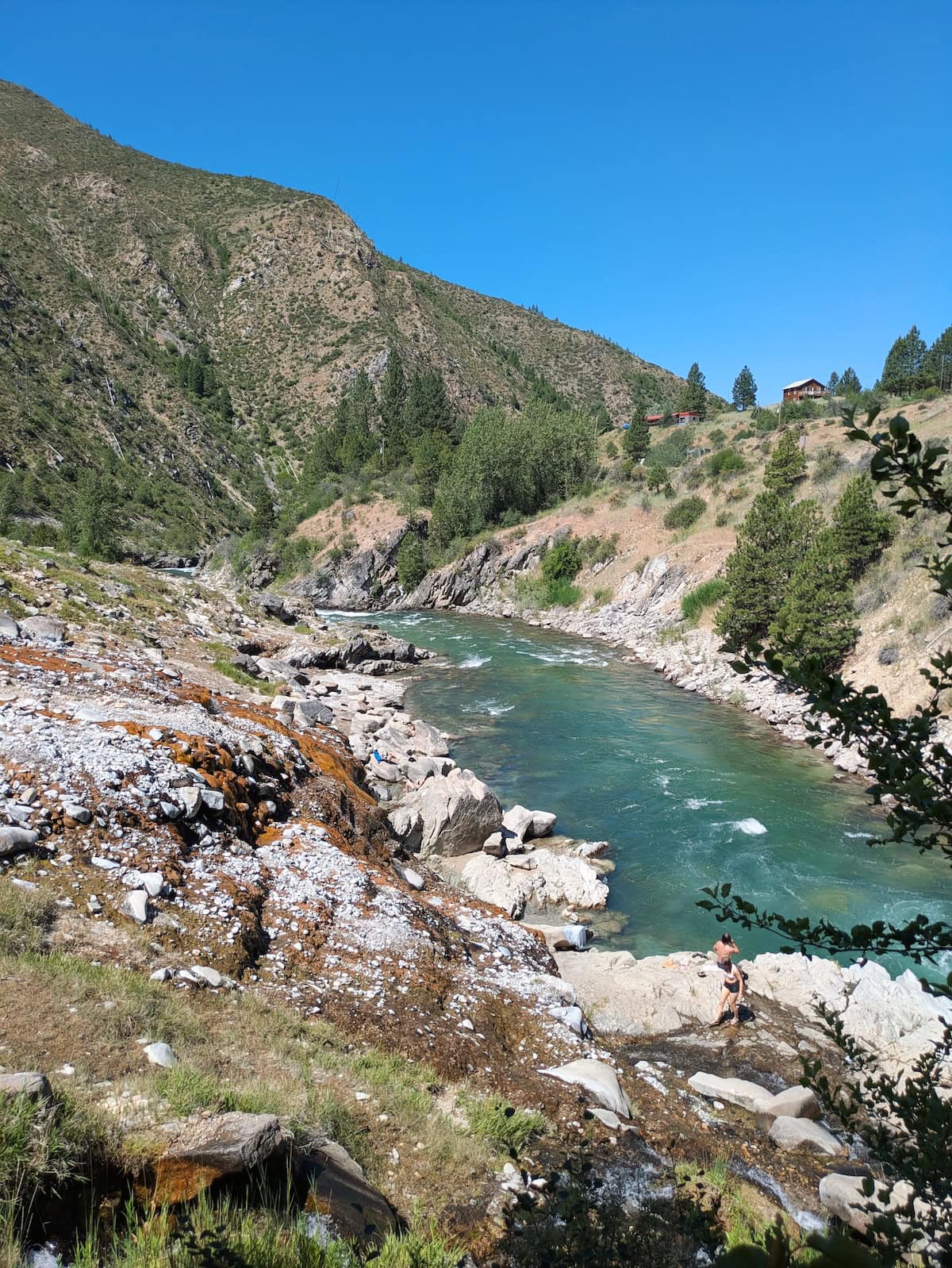 View from above at Kirkham Hot Springs
